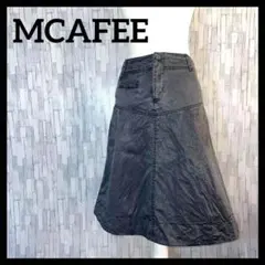 ☆古着☆ マカフィー　ひざ丈スカート　レディース　ダークグレー　ヴィンテージ　春のサムネイル