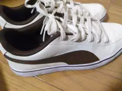 【美品】プーマ　Puma ホワイト/ブラウン スニーカー　メンズ