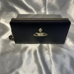 新品 Vivienne Westwood 黒 ブラック 赤縁 金オーブ 長財布