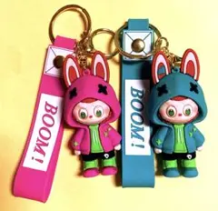 早い者勝ちです!!ラブブキーホルダー2個セット!!ピンク＆グリーン