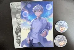 からぴち　ヒロ　クリアポスター＆パラぴち缶バッジ