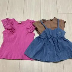 ベビー　トップスpetit main とBREEZEセット 90