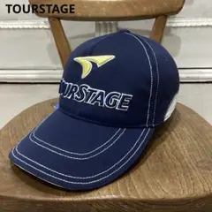 未使用 TOURSTAGE ツアーステージ キャップ フリー ネイビー ゴルフ