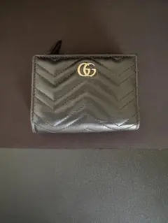 GUCCI GGマーモント 二つ折り財布 ブラック