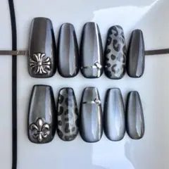 【現品】マグネットネイルチップ ワンホン 韓国 y2k ブラック 量産