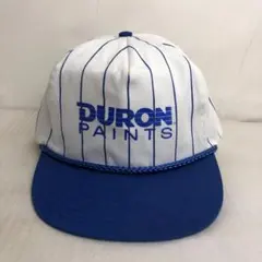 【US古着】DURON PAINTS ビンテージ ストライプ キャップ 青白