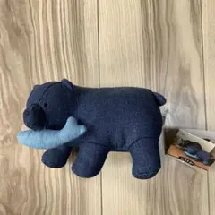 大物になれる縁起物　デニムで作った　出世する木彫りのくま　ぬいぐるみ　フェリシモ