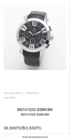 【希少・現在購入不可】サルバトーレ・マーラSM14102S-SSBK/BK腕時計