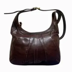 COACH ショルダーバッグ　オールレザー　ブラウン　茶色 ワンショルダー