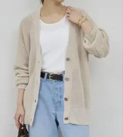 2026SS【ガリャルダガランテ】MIXヤーンカーディガン　ベージュ