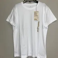 新品タグ付　無印　白　天竺編み　クルーネック半袖Tシャツのサムネイル