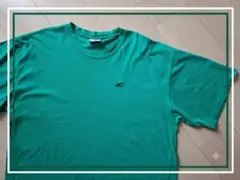 ​【00s古着】リーボック ワンポイント刺繍ロゴTシャツ グリーン XL 青帯