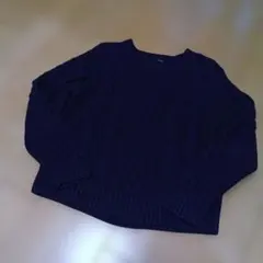 【RAMIRAL】ラミラル　ラグラン袖　ニット　ネイビー　М