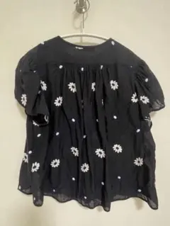 TOMORROWLAND collectionマーガレット半袖トップス ネイビー