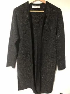 ZARA ノーカラーニットカーディガン　S size