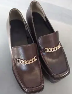 厚底ローファー 革靴