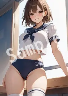 JK グラビア アニメファンアート A4 ポスター イラスト ★00130056