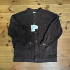 コーデュロイ ノーカラージャケット