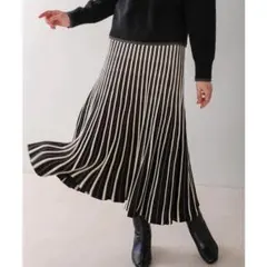 最終値下げ✨Bou Jeloud ブージュルード　配色プリーツニットスカート