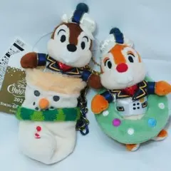 イッツクリスマスタイム チップとデール ぬいぐるみバッジ
