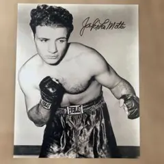 ジェイク・ラモッタ（ボクシング）1990年代初頭の直筆サイン入りオリジナル写真