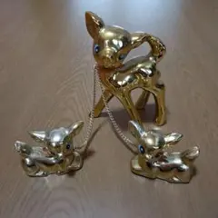 バンビ(鹿) 親子3体セット 置物 昭和レトロ アンティーク - メルカリ