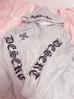 ワッフルフード付きパーカー♡