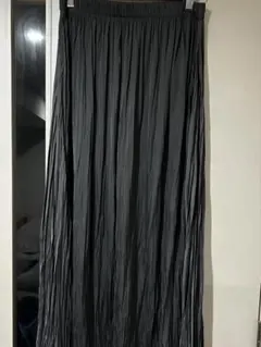 ZARA グレー プリーツロングスカート M-L