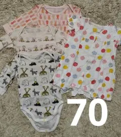 ミッフィー　スヌーピー ロンパース肌着　4点セット サイズ80