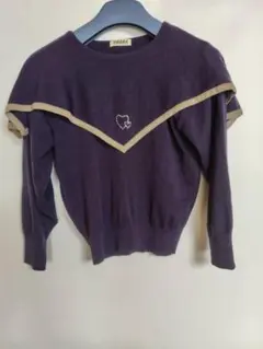 CHANA 紫色 ニットセーター 長袖 日本製