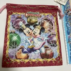 ③ 巾着 Disney クリスマス 2003 20th ディズニーランド - メルカリ