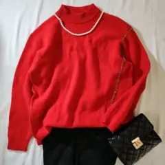 軽くて暖かい✨シップス　ラムウール　ハイネックプルオーバー　ニット