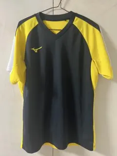 早い者勝ち　Mizuno 半袖シャツ イエロー×ブラックのサムネイル