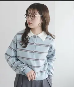 完売　Discoat ディスコート umm. ボーダーポロニット