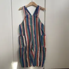 ストライプオーバーオール