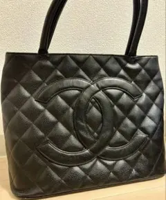 ブラック キルティング ハンドバッグ CCロゴ