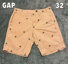 GAP ヤシの木刺繍 チノショートパンツ 32