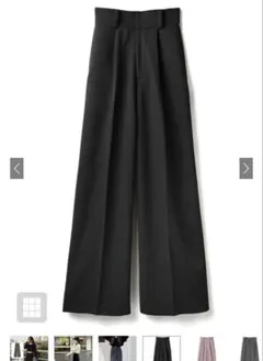GRL センタープレスワイドタックロングパンツ[gm615]