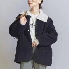 【さと様専用】BEAUTY&YOUTH ボア×フェイクムートンリバーシブルコート