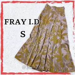 極美品 FRAY I.D ベロア 花柄ロングスカート フレア