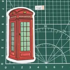 ロンドン電話ボックス 防水ステッカー