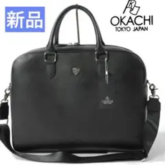 ☆定価3万 OKACHI オカチ 2WAY 牛床革 レザー ビジネスバッグ - メルカリ