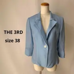 THE3RD メッシュ 38 春 夏 M 水色 テーラードジャケット