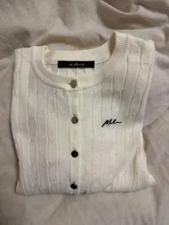 w closet アイボリー ケーブル編みニット