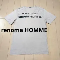 うすいグレー　renoma HOMME Vネック Tシャツ M