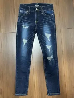 RESEXY ダメージ加工 スキニーデニム S