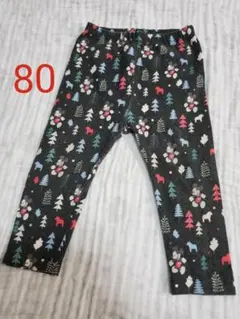 UNIQLO ミッキー ツリー レギンス パンツ 80