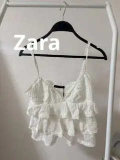 ZARA フリル キャミソール ホワイトのサムネイル