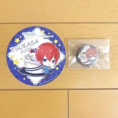 あんスタ アニカフェ コースター 缶バッジ 朱桜司 司