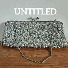 UNTITLED パーティーバッグ ビーズ装飾 シルバーのサムネイル